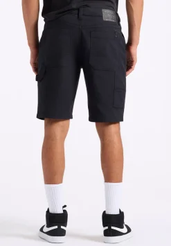 Relaxed Straight Dean Men's Utility Cargo Shorts, Black - BM26076