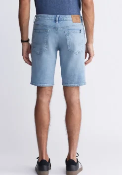 Relaxed Straight Dean Men's Denim Shorts, Authentic Worn - BM22952