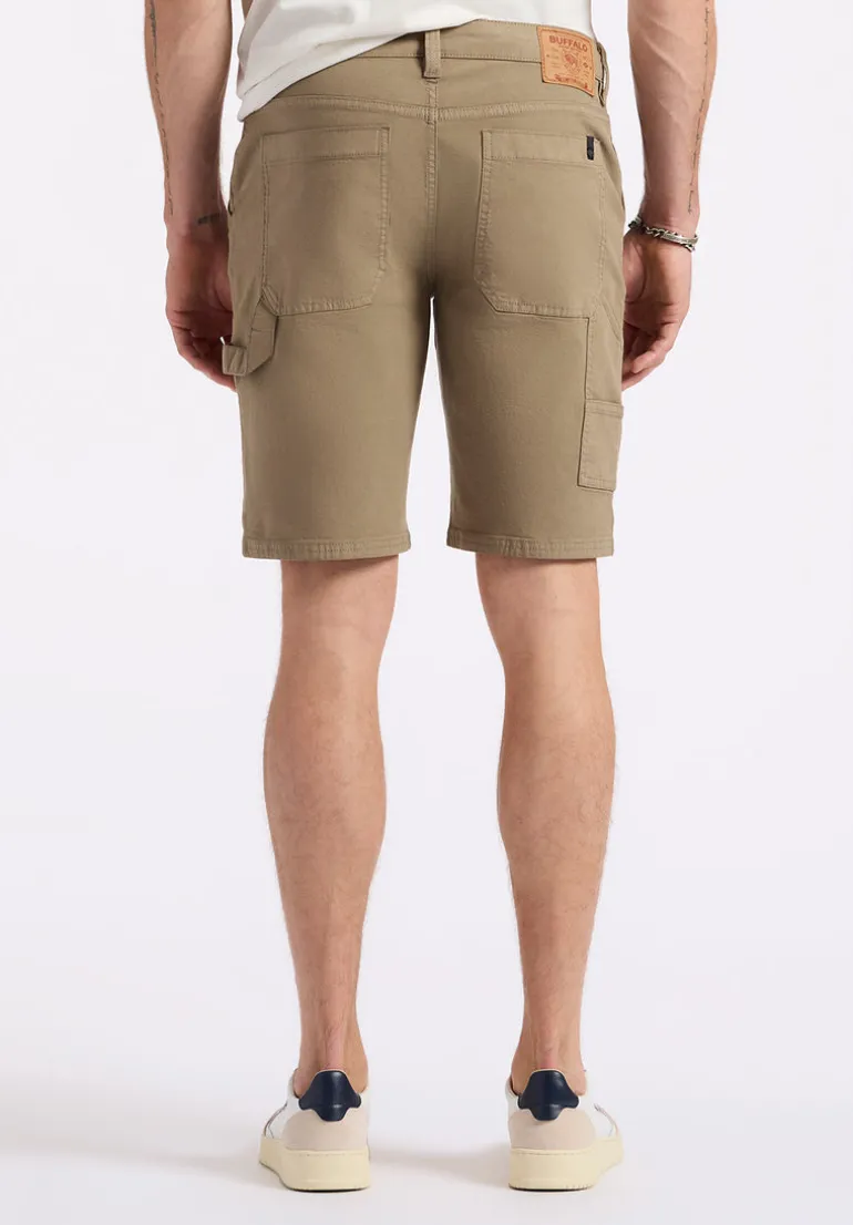 Relaxed Straight Dean Men's Utility Cargo Shorts, Dark Beige - BM26076
