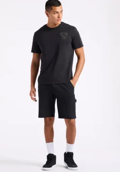 Relaxed Straight Dean Men's Utility Cargo Shorts, Black - BM26076
