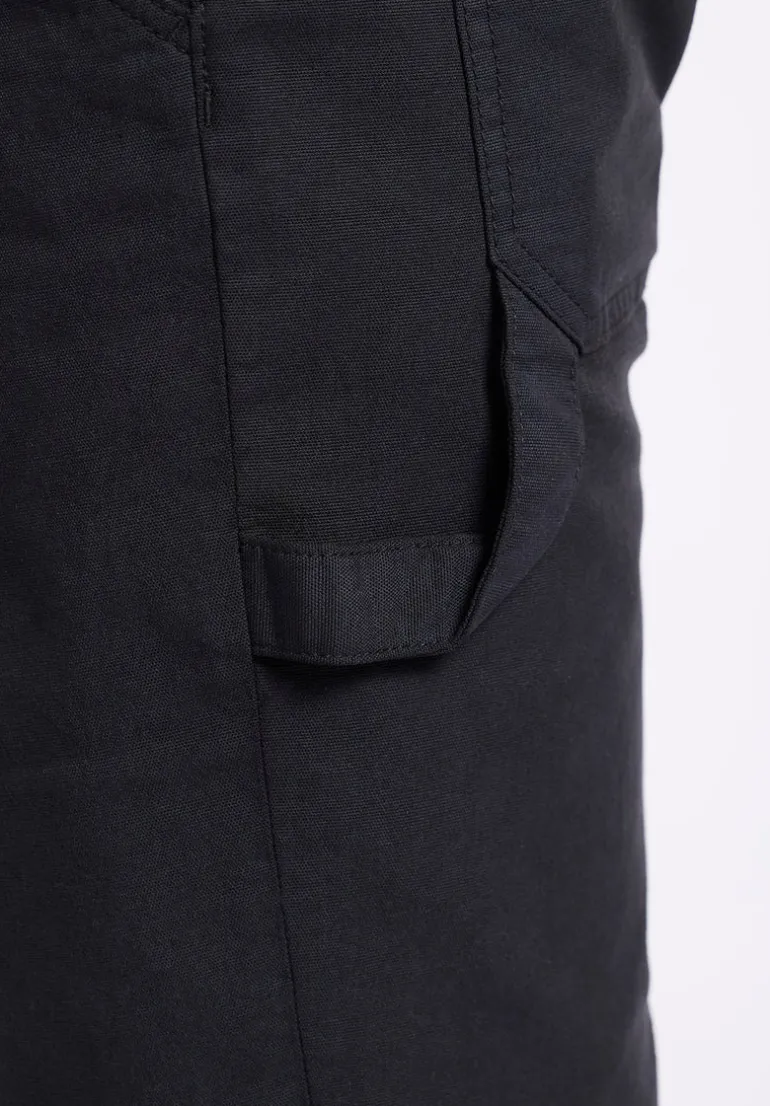 Relaxed Straight Dean Men's Utility Cargo Shorts, Black - BM26076