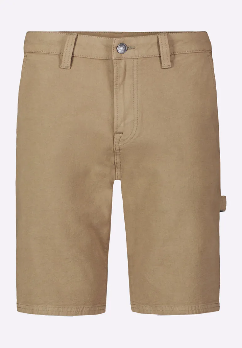 Relaxed Straight Dean Men's Utility Cargo Shorts, Dark Beige - BM26076