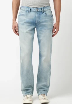 Relaxed Straight Driven Men's Jeans in Bleached Blue - BM22883