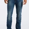 Relaxed Straight Driven Men's Jeans, Authentic Worked Indigo - BM26060