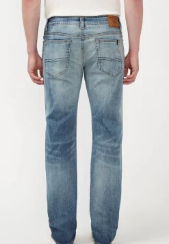 Relaxed Straight Driven Men's Jeans in Sanded Blue - BM22641