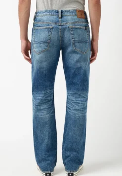 Relaxed Straight Driven Men's Jeans in Bleached Down Blue - BM22878