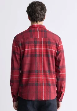 Samme Men's Plaid Blanket Shirt, Cranberry - BM24461