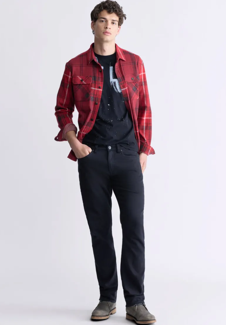 Samme Men's Plaid Blanket Shirt, Cranberry - BM24461