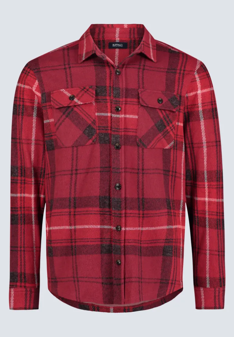 Samme Men's Plaid Blanket Shirt, Cranberry - BM24461