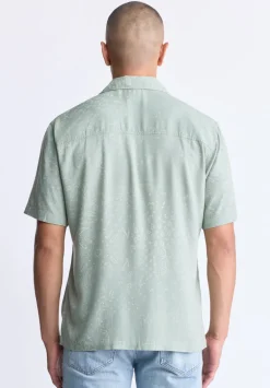 Santi Men's Paisley Print Short-Sleeve Shirt, Iceberg Green - BM24521