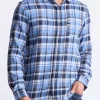 Saroz Men's Classic Plaid Shirt, Midnight blue - BM24499