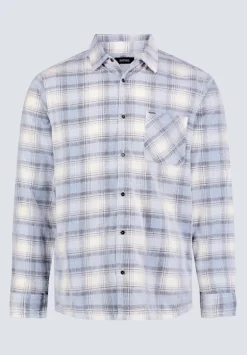 Satro Men's Plaid Shirt, Blue - BM24498
