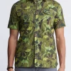 Sayool Men’s Short-Sleeve Printed Shirt in Sphagnum Green - BM24282