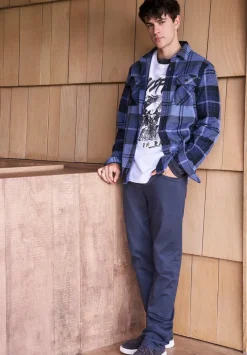 Sebbe Men's Blanket Shirt in Whale Plaid - BM24306