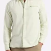Simbio Men's Long-Sleeve Linen Blend Fitted Shirt, Dusty Aqua - BM24561