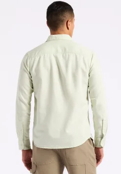 Simbio Men's Long-Sleeve Linen Blend Fitted Shirt, Dusty Aqua - BM24561