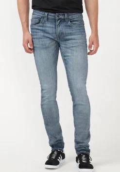 Skinny Max Men's Jeans in Whiskered and Contrasted Light Blue - BM22590