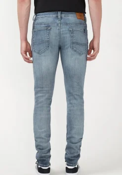 Skinny Max Men's Jeans in Whiskered and Contrasted Light Blue - BM22590