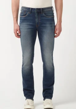 Slim Ash Men's Freedom Flex Jeans, Dark Sanded Blue - BM22920