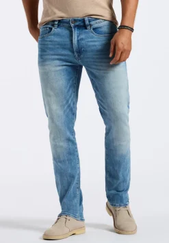 Slim Ash Men's Jeans, Heavily Sanded & Worked Blue - BM26071