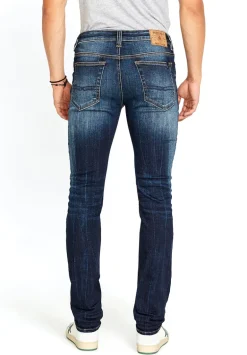 Slim Ash Men's Jeans in Sanded and Faded Blue - BM22591