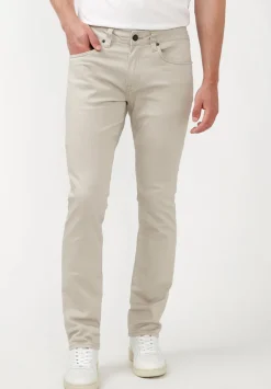 Slim Ash Men's Twill Pants in Beige - BM22017