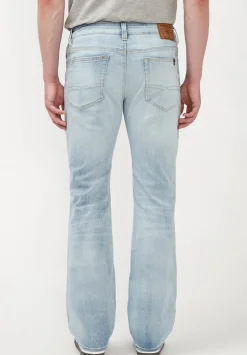 Slim Boot King Men's Jeans in Crinkled Bleached Blue - BM22791