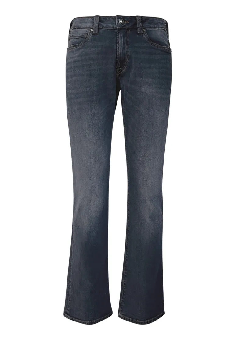Slim Boot King Men's Jeans in Crinkled and Sanded Dark Blue - BM22720
