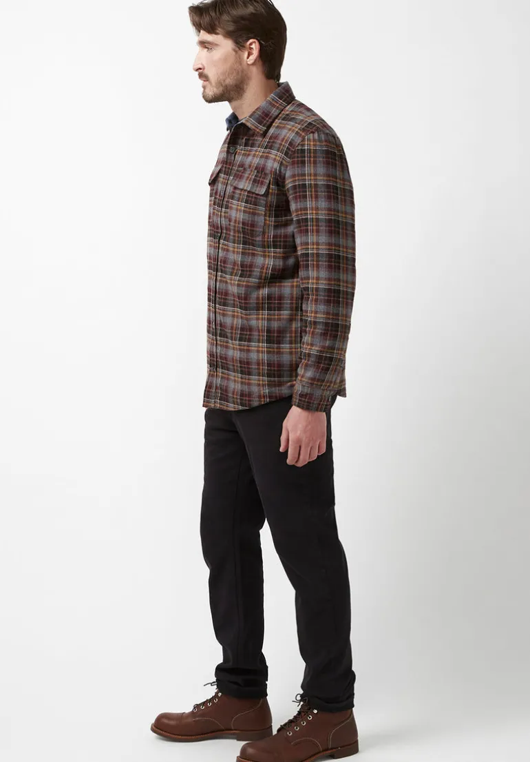 Soqer Men’s Shacket in Grey Brown Plaid - BM24150