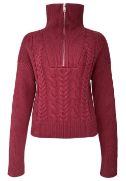 Sorella Women's Long Sleeve Sweater in Dark Red - SW0032F
