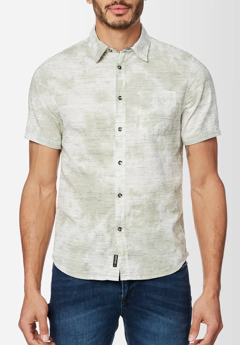 Sotar Short-Sleeve Tie Dye Shirt, Green - BM23919