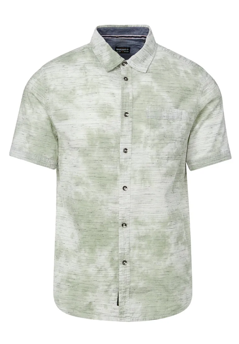 Sotar Short-Sleeve Tie Dye Shirt, Green - BM23919