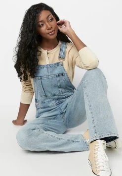 Straight Leg Hailey Women's Overalls in Light Blue - BL15838