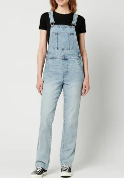 Straight Leg Hailey Women's Overalls in Light Blue - BL15838