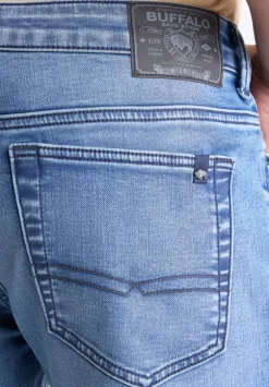 Straight Six Men's Freedom Flex Jeans, Crinkled blue - BM22996