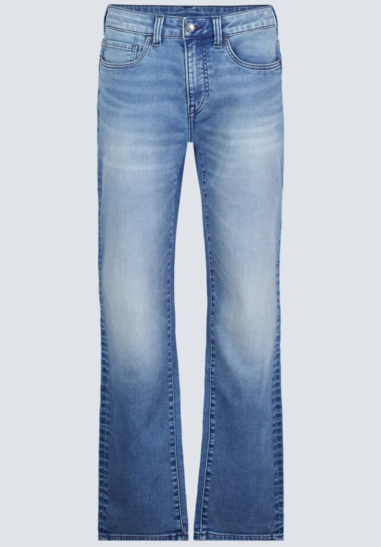 Straight Six Men's Freedom Flex Jeans, Crinkled blue - BM22996