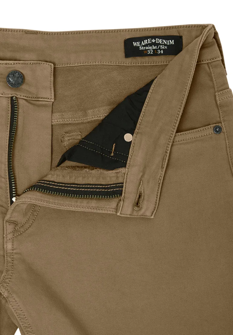 Straight Six Men's Freedom Flex Pants, Dark Beige - BM22939