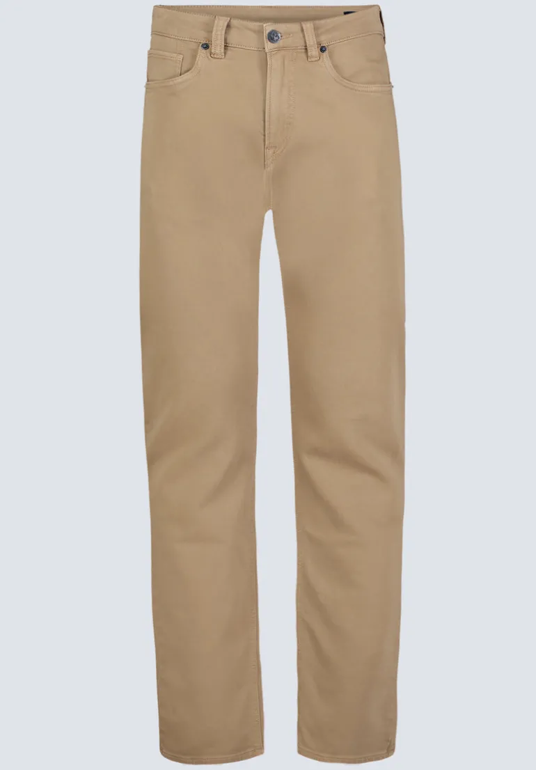 Straight Six Men's Freedom Flex Pants, Dark Beige - BM22939
