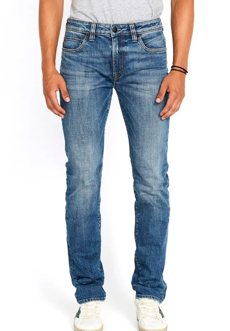 Straight Six Men's Jeans in Sanded Blue - BM22607