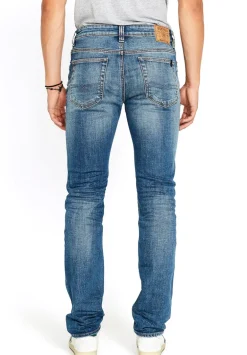 Straight Six Men's Jeans in Sanded Blue - BM22607