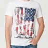 Tacio Men's Banner Wave Americana T-Shirt in White - BM23762