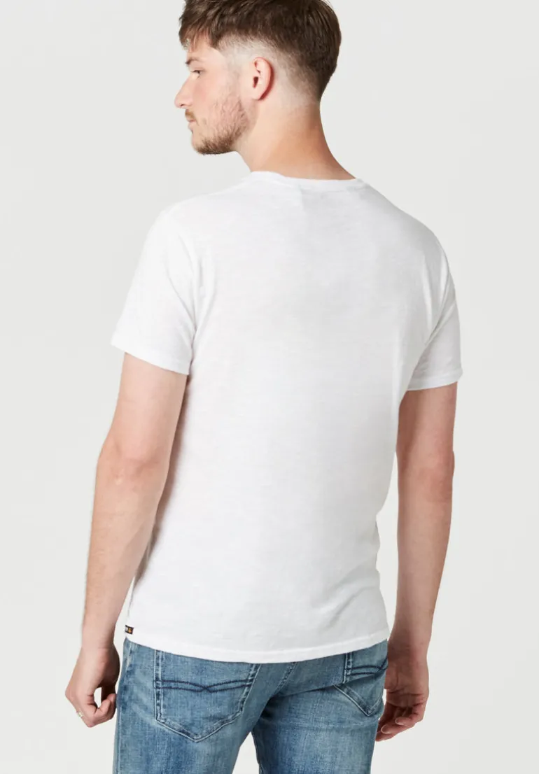 Tacio Men's Banner Wave Americana T-Shirt in White - BM23762