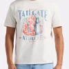 Tailgate Men's Graphic T-Shirt with BBQ Print, Milk - BM24640