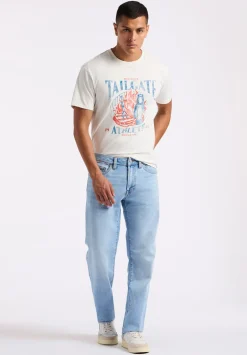 Tailgate Men's Graphic T-Shirt with BBQ Print, Milk - BM24640