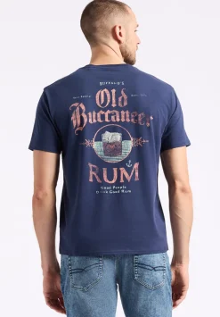 Taneer Men's Graphic T-Shirt with Rum Print, Whale - BM24642