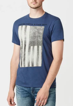 Tarot Greyscale Americana Men's T-Shirt in Navy - BM23765
