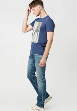 Tarot Greyscale Americana Men's T-Shirt in Navy - BM23765