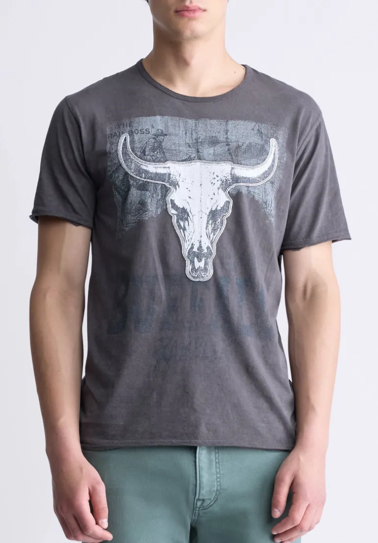 Tilton Men's Short-Sleeve Graphic T-Shirt, Charcoal - BM24473