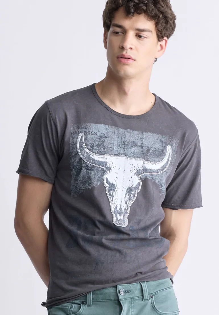 Tilton Men's Short-Sleeve Graphic T-Shirt, Charcoal - BM24473