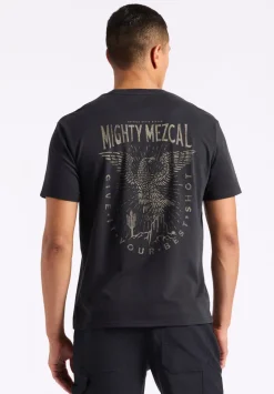 Tonder Men's Graphic T-Shirt with Eagle Print, Black - BM24634